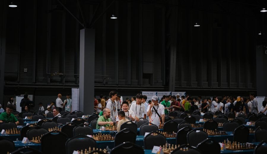 Chess athletes in action