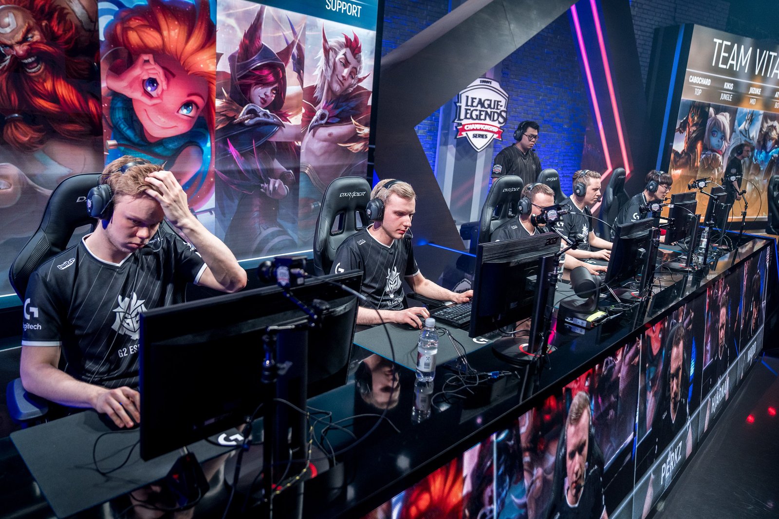 E-sports athletes in action